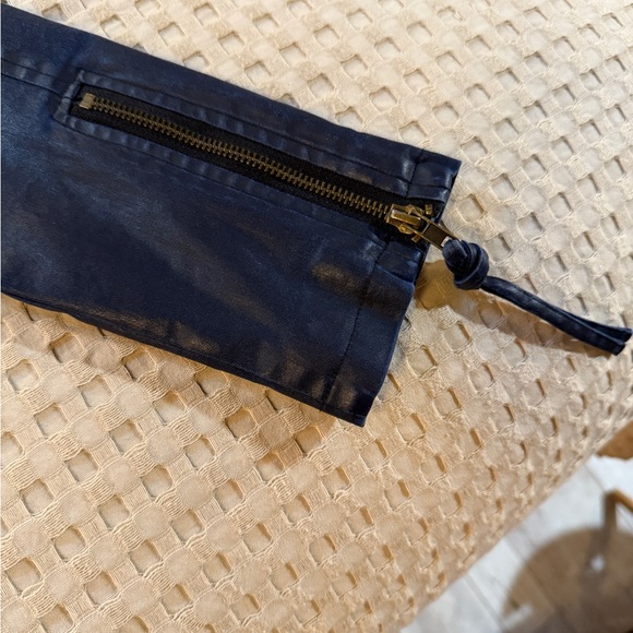 Artelier Nicole Miller Navy Faux Bomber/Moto Jacket (RARE) - Picture 5 of 9